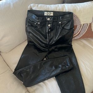 FREE PEOPLE FAUX LEATHER PANTS
